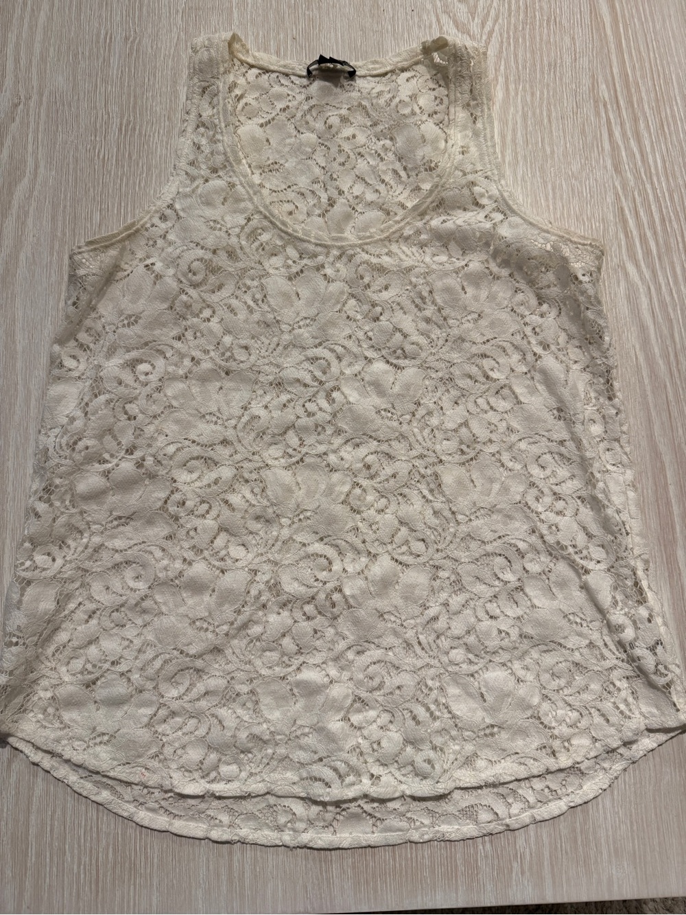 Theory Cream Lace Floral Tank Camisole